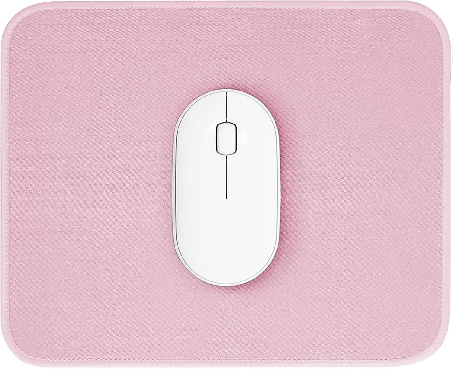 Pink Mouse Pad 10.2 x 8.2 Inch Non-Slip Waterproof Rubber Stitched Edge Textured Mousepad for All Surfaces