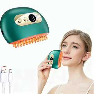 Lymphatic Contour Brush – Massager For Lymphatic Drainage, Double Chin Reduction, and Facial Sculpting – Gentle Vibrating Lymphatic Drainage Tool For Jawline, Puffiness-Green