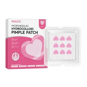 Khazix Micro Needle Pimple Patches 9pcs/box, Invisible Comfortable Acne Stickers with Microneedle Tips, Fast Acting for Whiteheads and Swollen Acnes