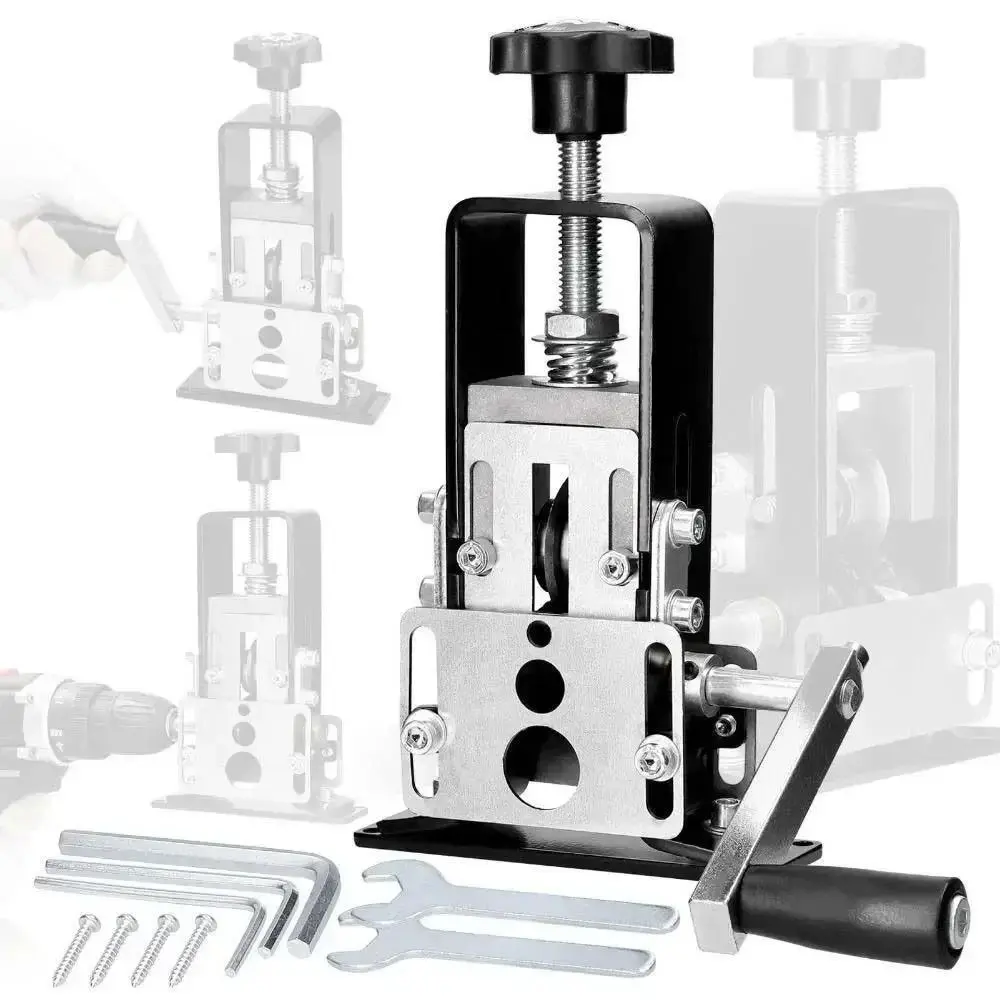 Manual Wire Stripping Machine for Scrap Copper Recycling | 1-25mm Adjustable Gauge | Drill-Powered or Hand Crank | Removes Insulation from Multi-Core Cables