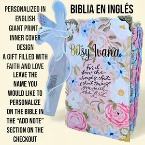 KJV Large Print Bible, Floral - Biblia En Inglés