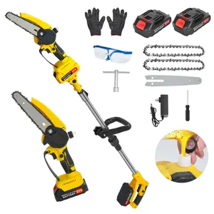 Cordless 2-in-1 Long-Reach Pole Saw & Mini Chainsaw for Pruning-Siearpuorl