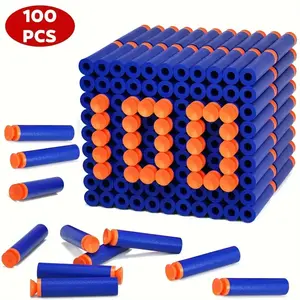 100pcs, Blue Filling Darts, Soft Head Bullets Foam Darts, Pistol Children's Toy, Gun Accessories Darts, Soft Toy
