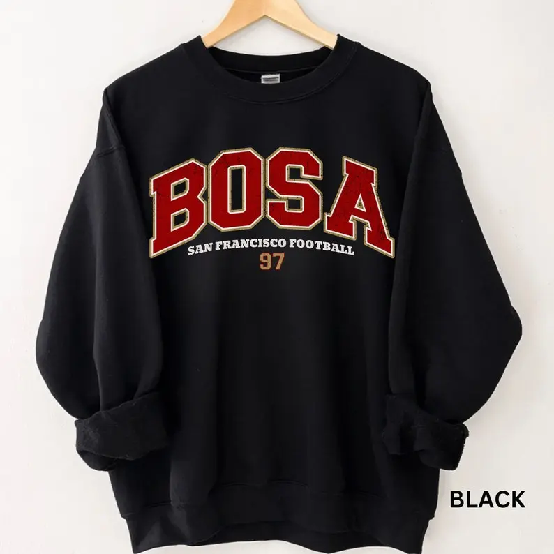 Nick Bosa San Francisco Football Sweatshirt, Vintage San Francisco Football Crewneck Sweatshirt