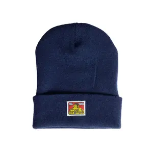 Ben Davis Unisex Navy Acrylic Thermal Knit Casual Beanie - Cold Wash Only, Daily & Hiking Fashion Clothing Accessory