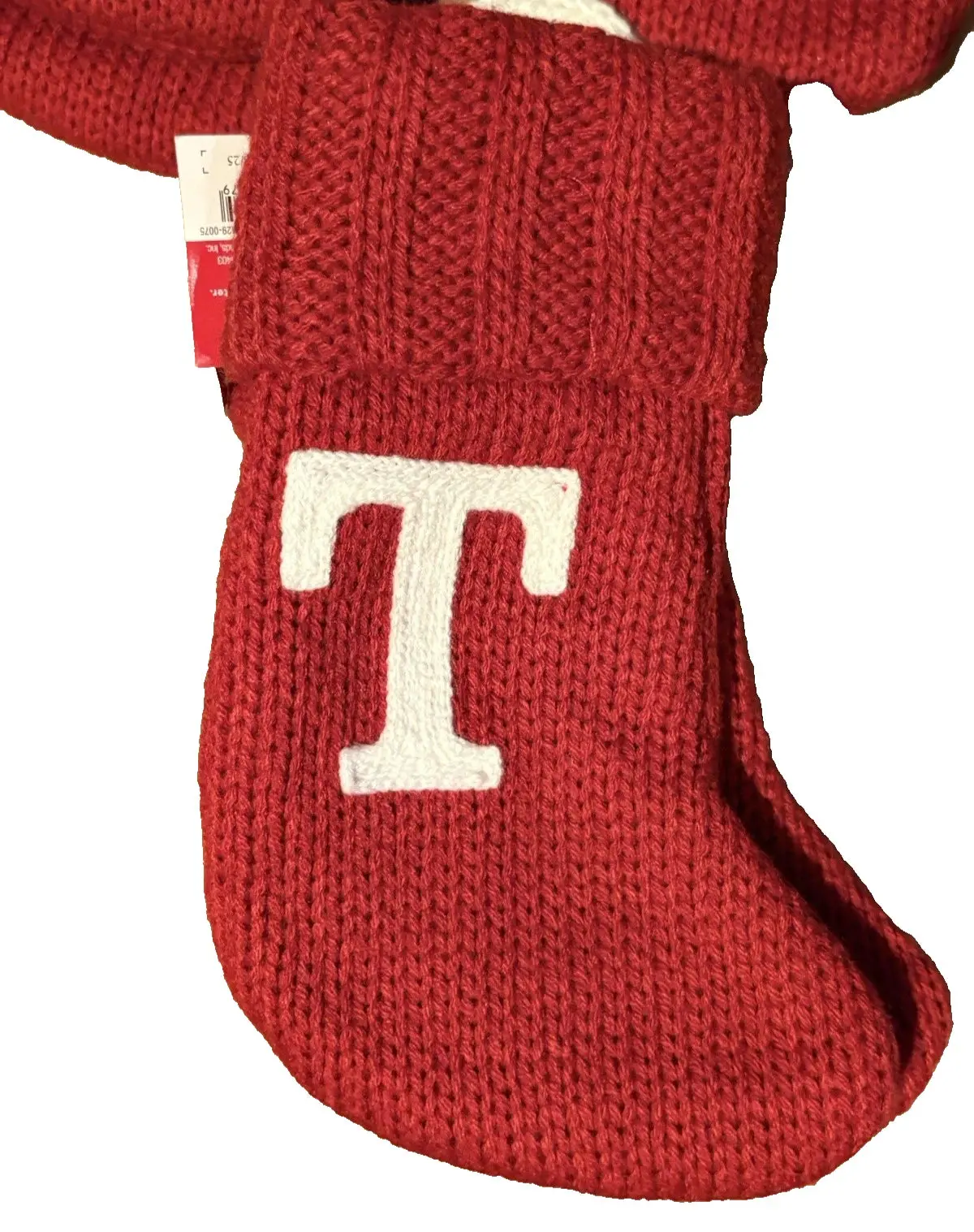 Wondershop Mini Knit Christmas Stocking – Letter T