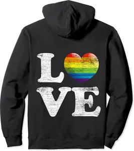 LGBTQ Love Rainbow Flag Pride Month Valentines Day LGBT Pullover Hoodie - Williamze Shop 29B07Y943M9H