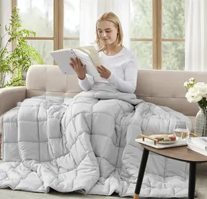 Cooling Weighted Blanket For Anxiety, 15 Lbs, Ultra Soft and Cozy, Heavy Blanket Machine, Washable, Soft Blanket