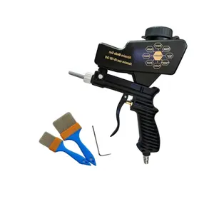 Sandblasting Gun Set with Brushes, Portable Handheld Air Tool Kit for Metal Cleaning, Rust Removal, Polishing, Detailing