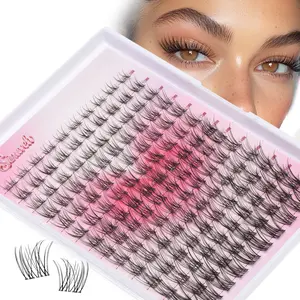 Sinuvelv Invisible Band Natural  Lash Clusters Soft Waterproof Lash Extension Easy to Apply at Home Cosmetic Makeup Volume False Eyelashes