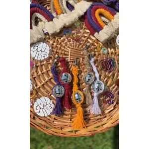 Macrame Disco Ball Keychain