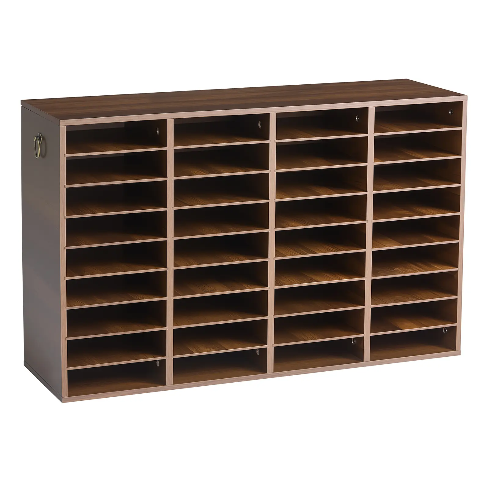 VEVOR Wood Literature Organizer 36 Compartments Office Mailboxes Brown, Countertop Literature Sorter for Files Documents Papers, with Adjustable Shelves, for Office, Home, Classroom Organization