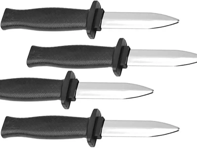 Halloween Fall Gift  Fun 4pcs Retractable Fake Knife Toy Plastic Prop Dagger Trick for Halloween Fools Day