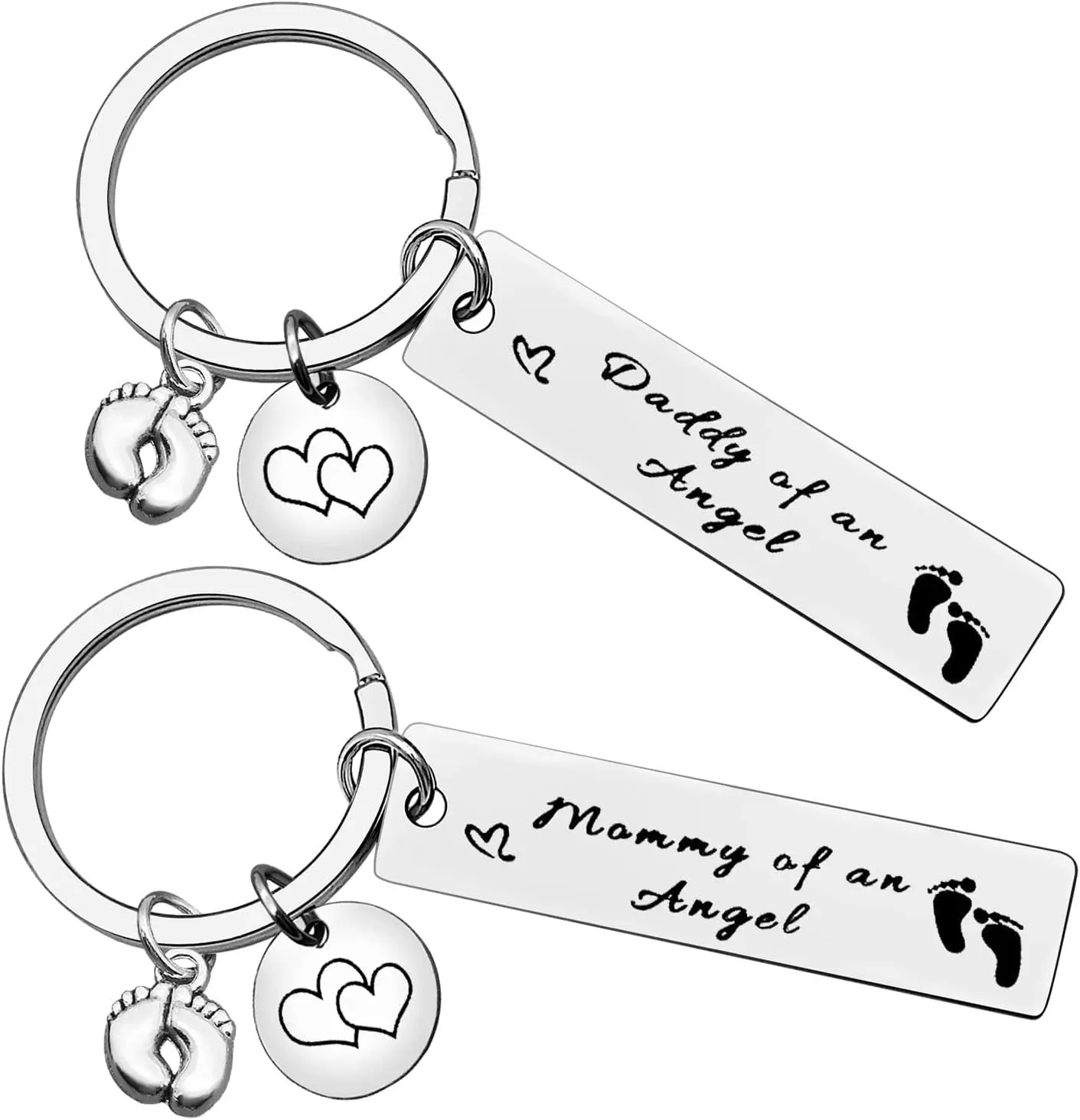 Loss Memorial  Mommy of an Angel Daddy of an Angel  Set Miscarriage Keepsake  Memorial Gifts  Loss  Sympathy Gifts for   Loss