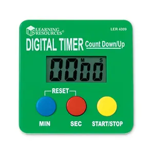 Learning Resources Compact Digital Timer - Count Up-Down Tool, Learning Materials for Early Learning Activities