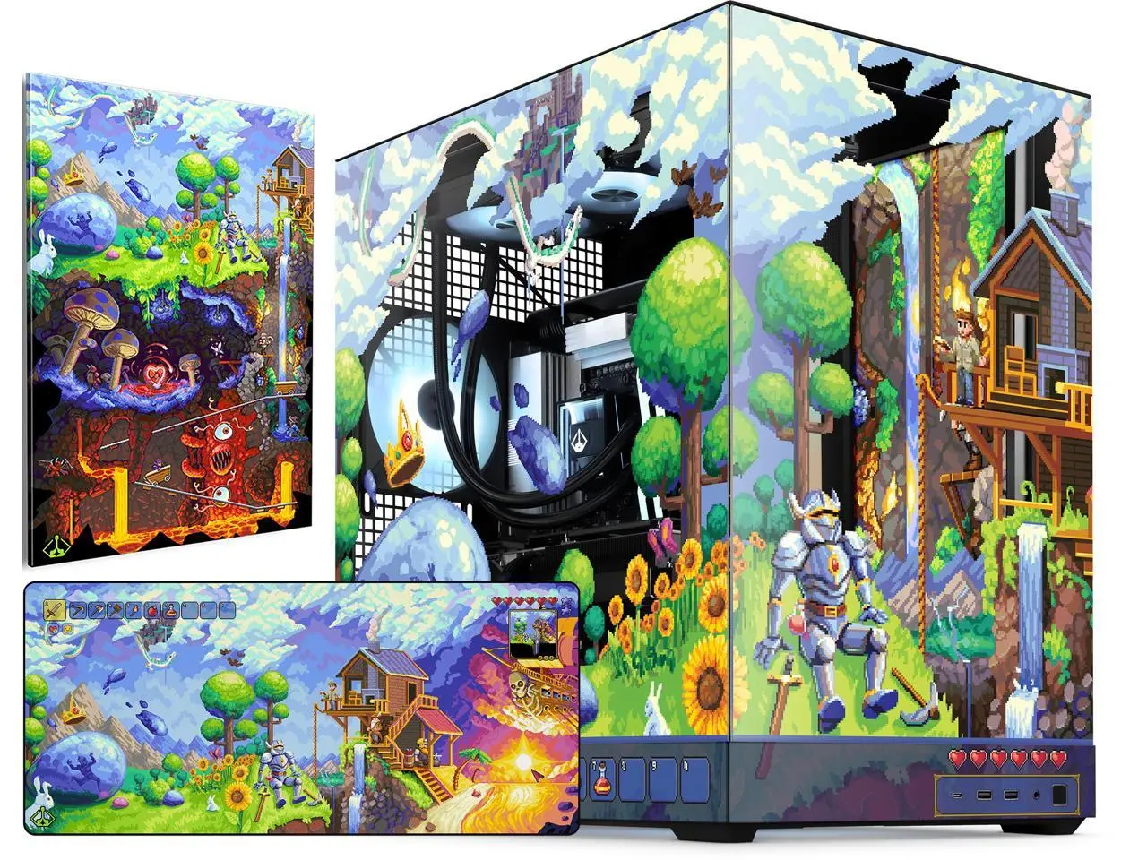 Starforge Systems Nimbus Terraria Custom Gaming Desktop PC Bundle, AMD Ryzen 5 9600X, RX 9060 XT 16GB, 1TB Gen 4 NVMe, 16GB DDR5 RAM 6000, Win 11 Home