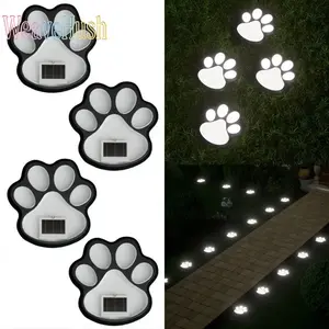 Hot Selling Solar Cat Claw Lights, Creative Animal Paw Shape LED Footprint Lights, Waterproof Outdoor Decorative Garden Lawn Lights, Whimsical Landscape Pathway Lighting for Patio, Yard & Garden, Cute Animal Design Night Lamp for Outdoor Home & Courtyard