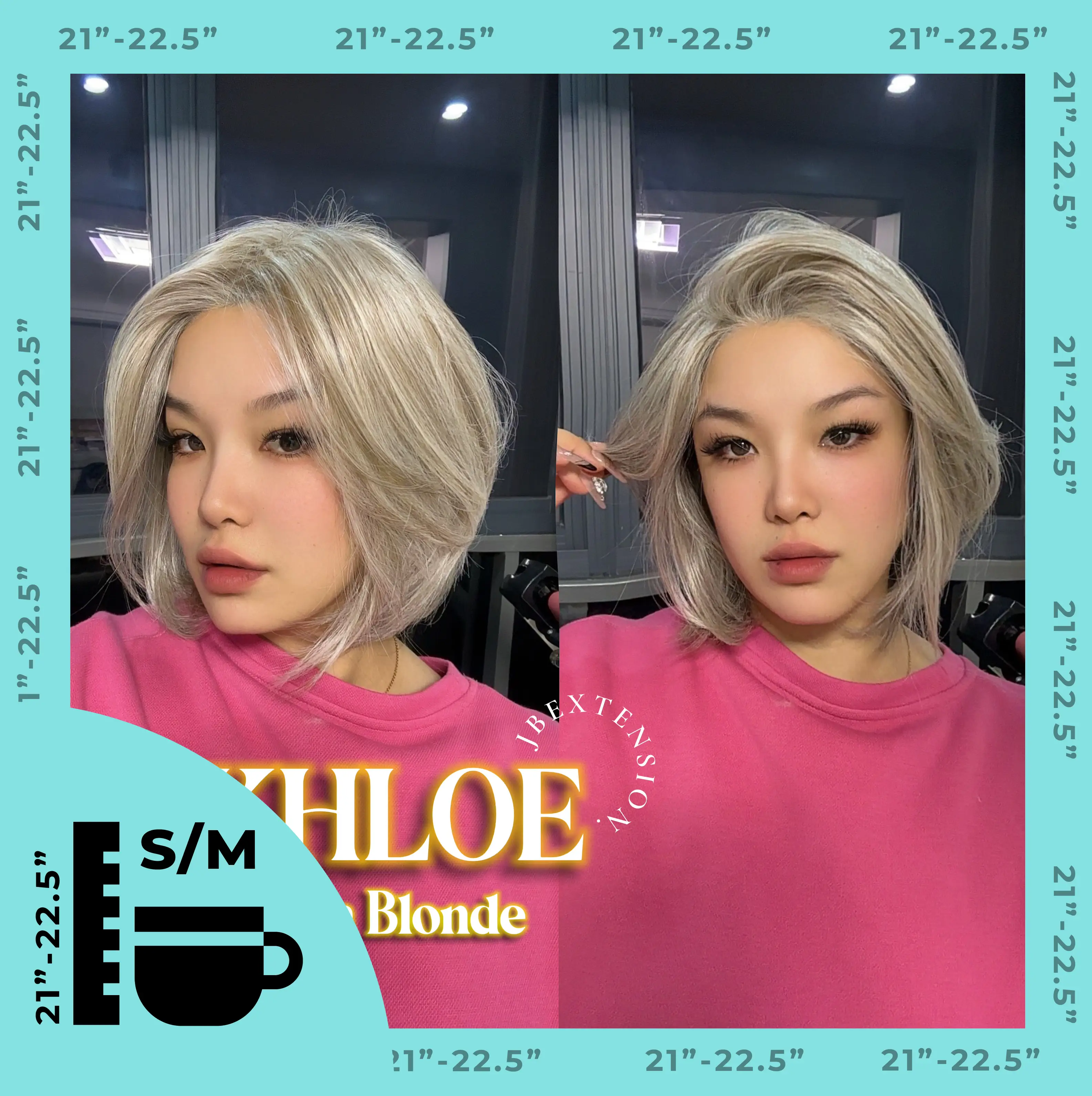 JBEXTENSION 12 Inches Bob Cut Pre-Cut Snowflake Lace Frontlace Glueless Fashion Women Wig KHLOE【PERMATEASE】【BENDY EAR TABS】