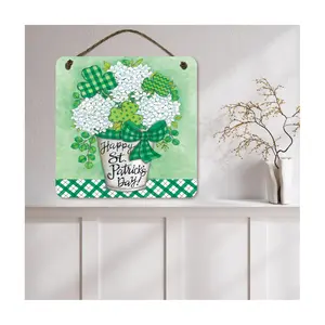 Courtside Market St. Patrick's Day Flowers 12x16 Hanging Sign
