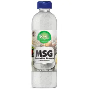 Rani MSG (Monosodium Glutamate) 16oz (1lb) 454g PET Jar ~ Flavor Enhancer, Umami Seasoning, Perfect for stir-frying, roasting, soups | Gluten Friendly | Vegan | NON-GMO | Kosher | Product of USA