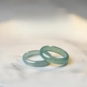 Natural Skinny Jade Ring |   Green Jade Ring US Size 3–13 |   Minimalist Stacking Ring |   Boho Gift for Her |   Polished Finish |   Calm Balance & Natural Elegance