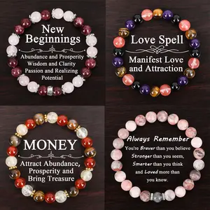 4pcs GADASLUY bohemian natural stone bracelet, elegant and fashionable beaded designs and suitable for women and partners, an ideal gift for festivals