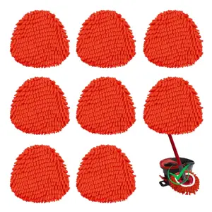 Chenille Duster Mop Head Compatible with O Cedar Mop Easywring 1-Tank System, Microfiber Chenille Mop Pads Spin Mop Refill for Dry & Wet Use