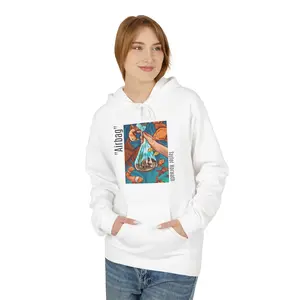 "Airbag" Original Artwork by Taylor Horwath - Unisex Midweight Softstyle Fleece Hoodie