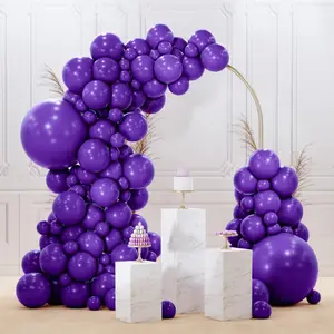 PartyWoo Dark Purple Balloons 92pcs Different Sizes of 18 12 10 5 Inch Royal Purple Balloon Arch Kit Garland for Birthday Baby Shower Graduation Anniversary Bachelorette Party Decorations Purple-Y16