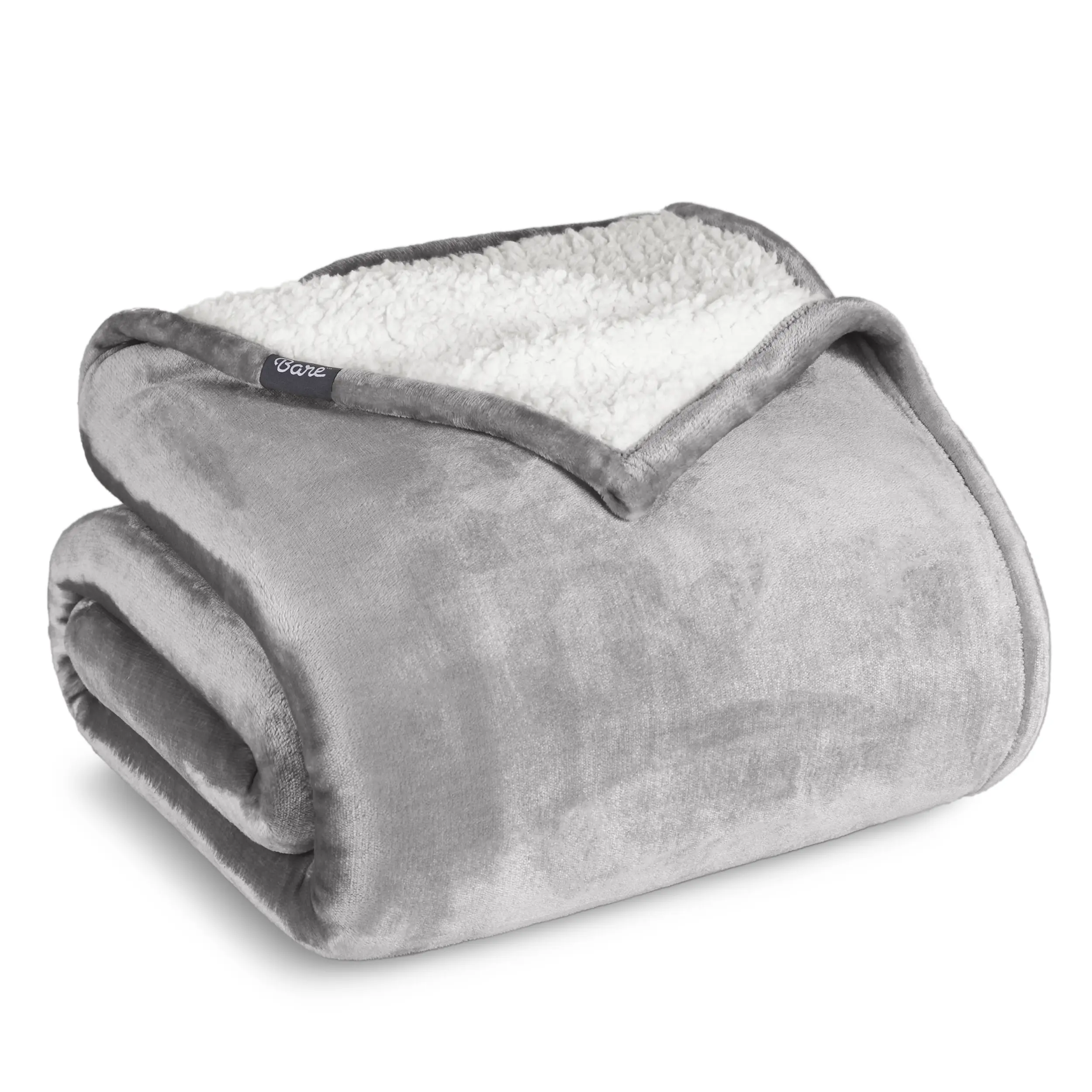 Bare Home Sherpa Blanket - Cozy, Fluffy Fleece Throw for Bed & Sofa, Easy Care, Machine Washable
