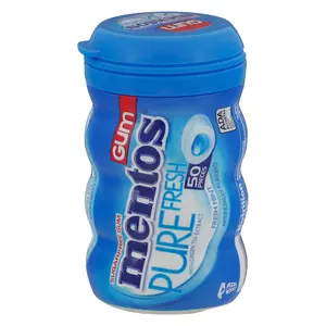 4x Mentos Pure Fresh Gum Fresh Mint Chewing Gum - Fresh Breath Sugar Free Mints Snack Candy 50ct