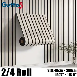 2/4 Roll 3D Self-Adhesive Wall Panels, Sound-Absorbing Grid Wallpaper, Home Decor, Easy Peel & Stick, Living Room TV Background, DIY Decoration-Gutto5