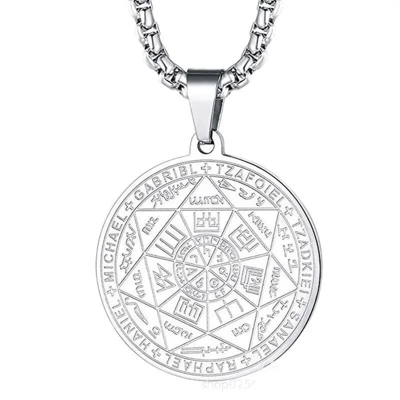 Seal Of Seven Archangels Medal Stainless SteelNecklace,Fashionable Jewelry for Women & Men,Trendy All-match & Exquisite Jewelry for BirthdayGift