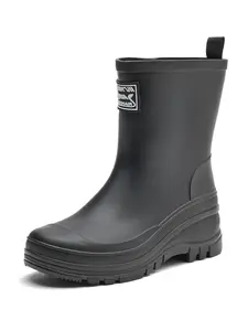 Women's Fashionable Solid Color Rain Boots, Casual Comfortable Waterproof Non-slip Rain Boots for Outdoor, Durable Rain Shoes for Women, Footwear