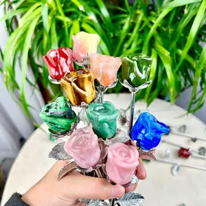 ROSE CRYSTAL - Unique Rose & Crystal Decorative Piece for Home Decor Parties or Gifting Adds Sophistication to Any Setting