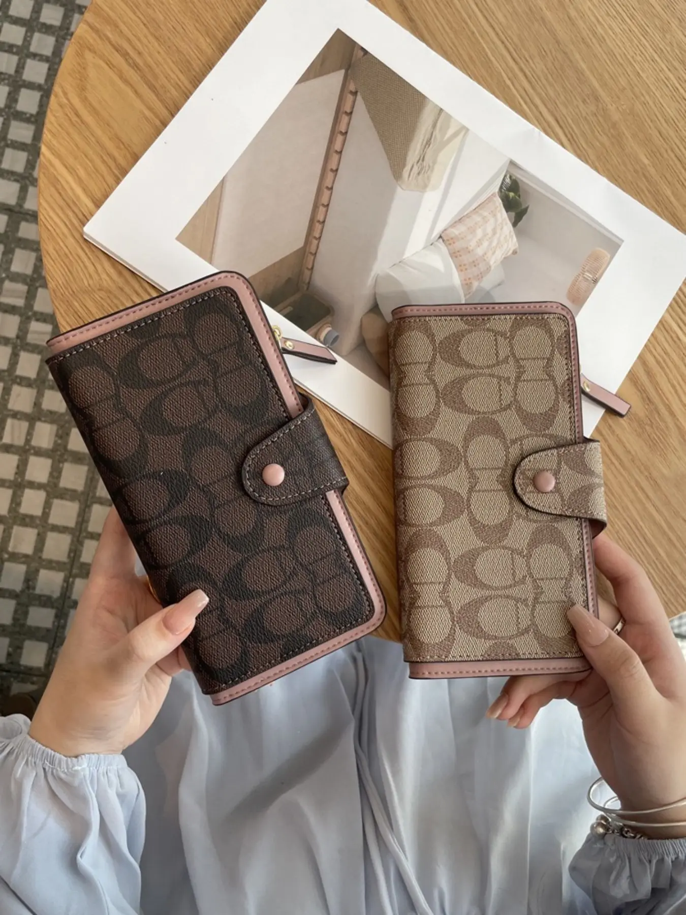 Trendy Long Wallet for Women, New Arrival Unique Design High-End Coin Purse, Large Capacity Handheld Bag, Durable Fashion Wallet, Floral Pattern Long Wallet for Women