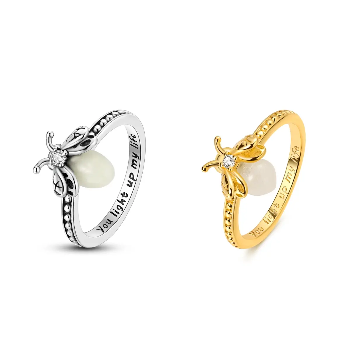 Nature Animal Theme Ring - S925 Sterling Silver Firefly Ring, an elegant and gorgeous fluorescent design, is the perfect gift for girls and women, and the best gift for nature lovers.