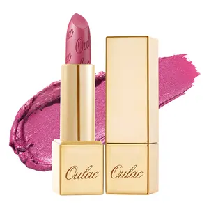 OULAC Metallic Pink Lipstick - Hydrating & Long-Lasting, High-Impact Shimmer Lip Color, Vegan, 4.3g (11 Hip & Hippie), Christmas Gifts for Women