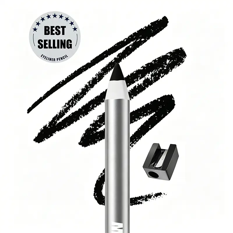 Waterproof Gel Eyeliner Pencil Cosmetic - Ultra Smooth Creamy Glide Formula, Effortless Application, Long-Lasting Smudge-Proof & Transfer-Resistant Wear, Sharp Wing Shaped & Soft Everyday Glam Lash Line Definition, Wing Shaped Eyeliner, Transfer Proof Mak