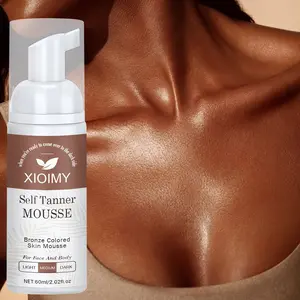 60Ml Sunless Self-Tanning Mousse - Alcohol Free, Rich in Vitamin E, Rosemary Extract, Sunless Bronze, Moisturizing and Skin Care, Natural Glow and Firming Skin, Suitable for All Skin Types