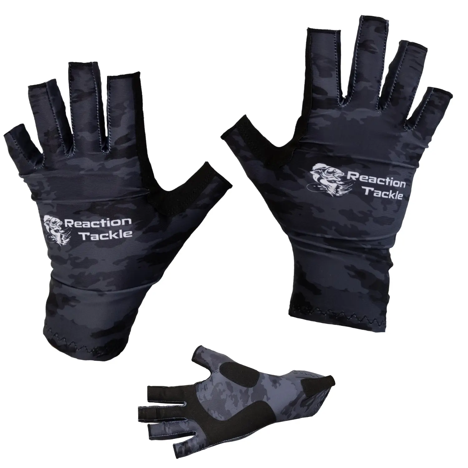 Reaction Tackle UV Protection Fishing Gloves - UPF 50+, for Outdoor Fishing Sports