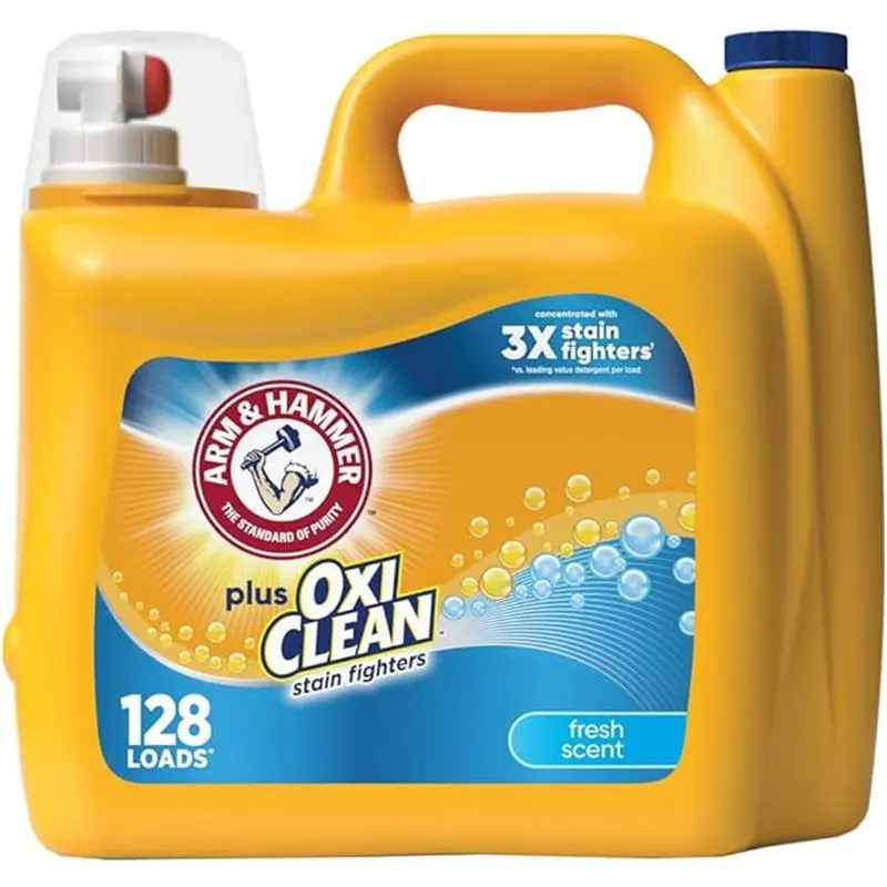 166.5 Fl oz Plus OxiClean Fresh Scent, 128 Loads Liquid Laundry Detergent