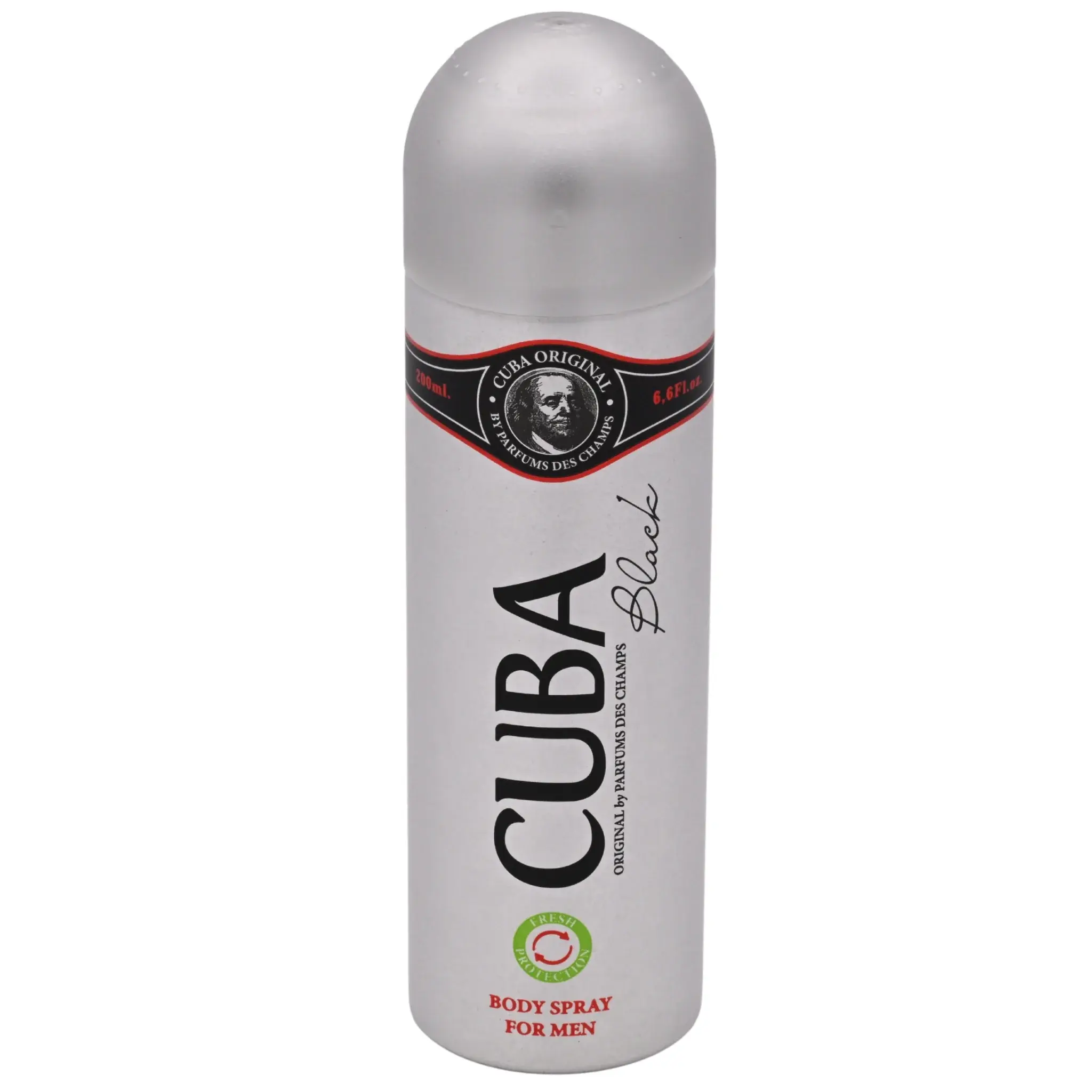 Cuba Black by Cuba Body Spray for Men, 6.7 oz (200 ml)