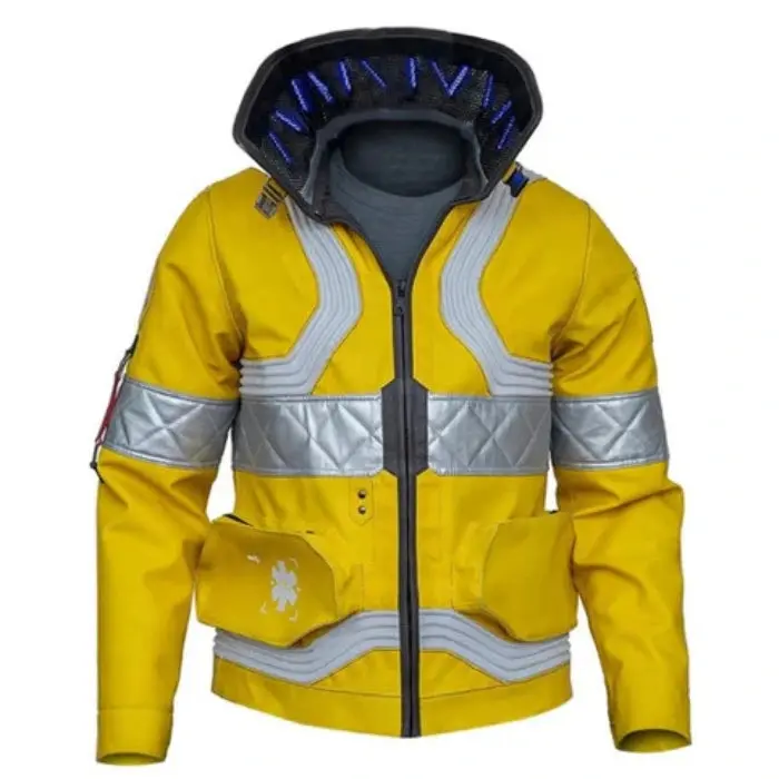 Men's Yellow Cyberpunk Edgerunners Leather Jacket
