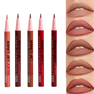 Natural Lipliner Pencil, Waterproof Long Lasting Colored Lip Pencil, Easy Wear Lip Contour for Women Daily Look