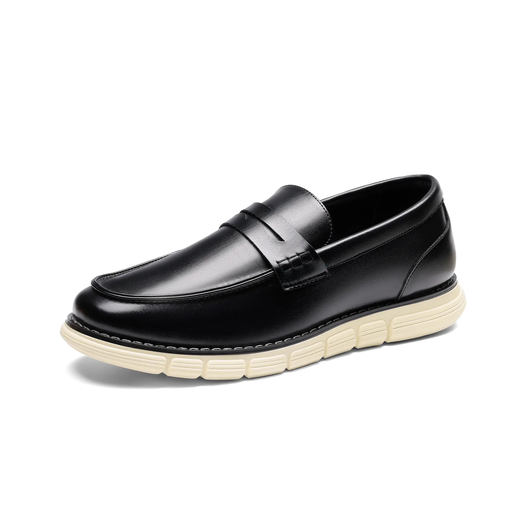 BRUNO MARC Men's Retro Classical Style PU Leather Penny Loafers - Comfortable Business Casual Dressy Slip-Ons with Rubber Sole, All-Season Footwear, Comfortable Loafers, Classical Style Loafers