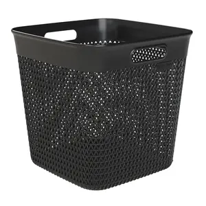 Life Story 26 Qt Decorative Storage Basket, Extra Large Plastic Home Organizer