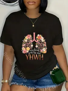 100% Cotton Unisex YHWH Every Breath Speaks His Name Christian Jesus T-Shirt