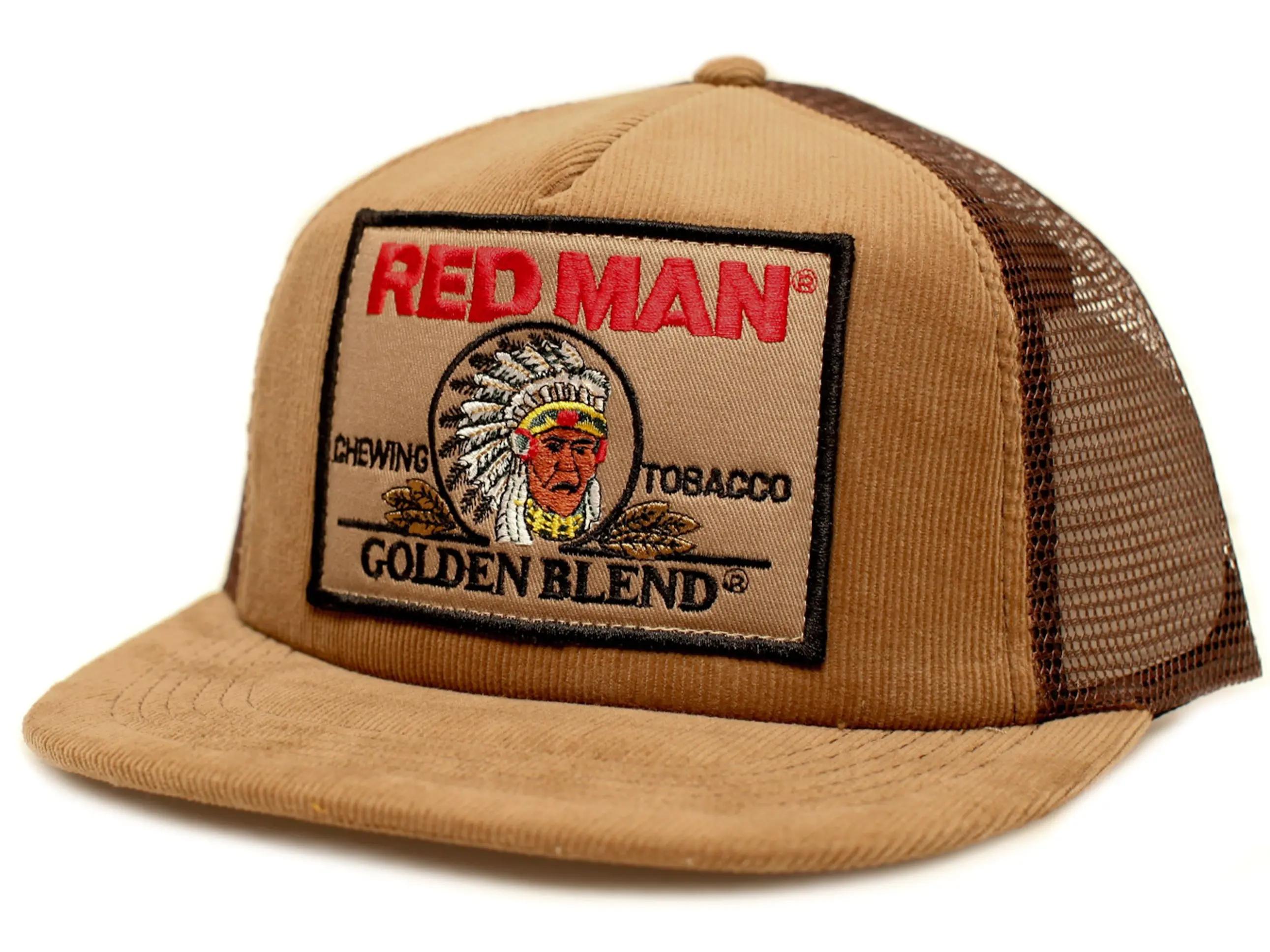 Red Man Chewing Vintage Patch Hat (1990s) Redman Retro Classic Snapback Cap