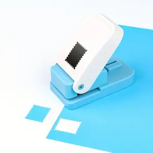 2.5x2.1cm Rectangular Stamp Punch, Lever-Action Paper Puncher, Ideal for Scrapbooking, Craft Stamps, Creative Shapes, Precision Die-Cut Tool
